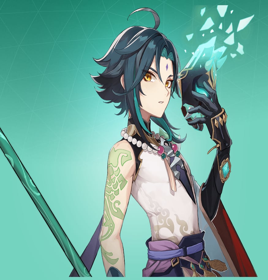 Xiao official character art Genshin Impact