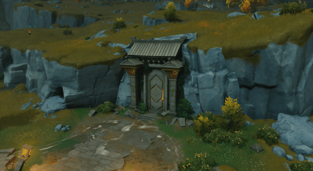 ruin doorway entry to pillars of peace quest