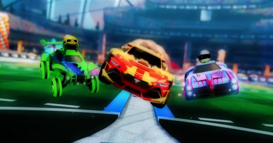 Screenshot of Rocket League gameplay