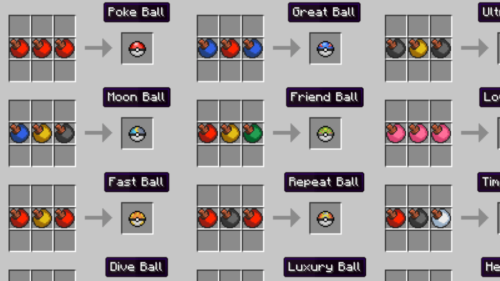 How to make pokeball in pixelmon