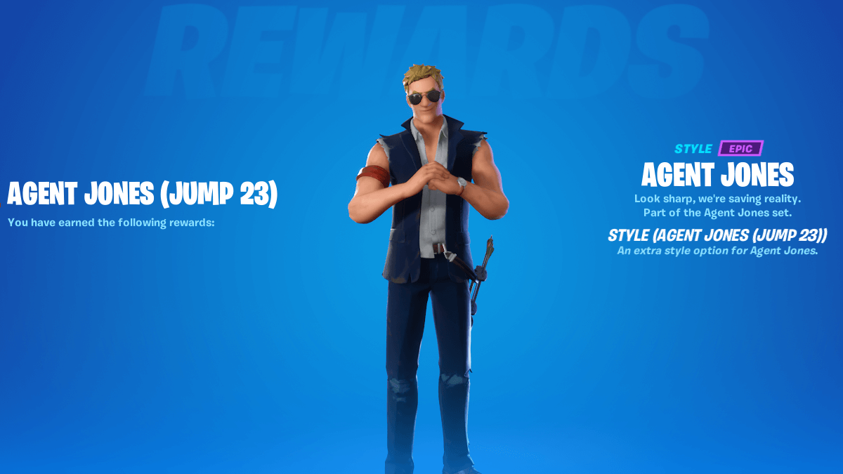 An agent Jonesy variant skin in Fortnite;.