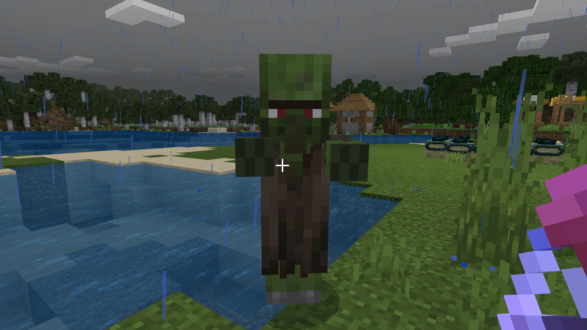 A Zombie Villager in Minecraft.