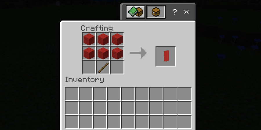 Crafting Recipe for a Banner in Minecraft.