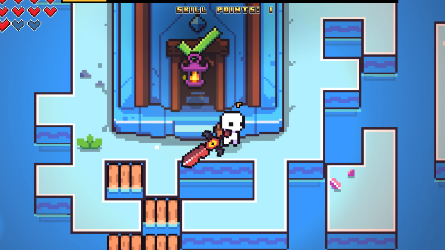 The outside of the Frozen Galaxy Puzzle in Forager.