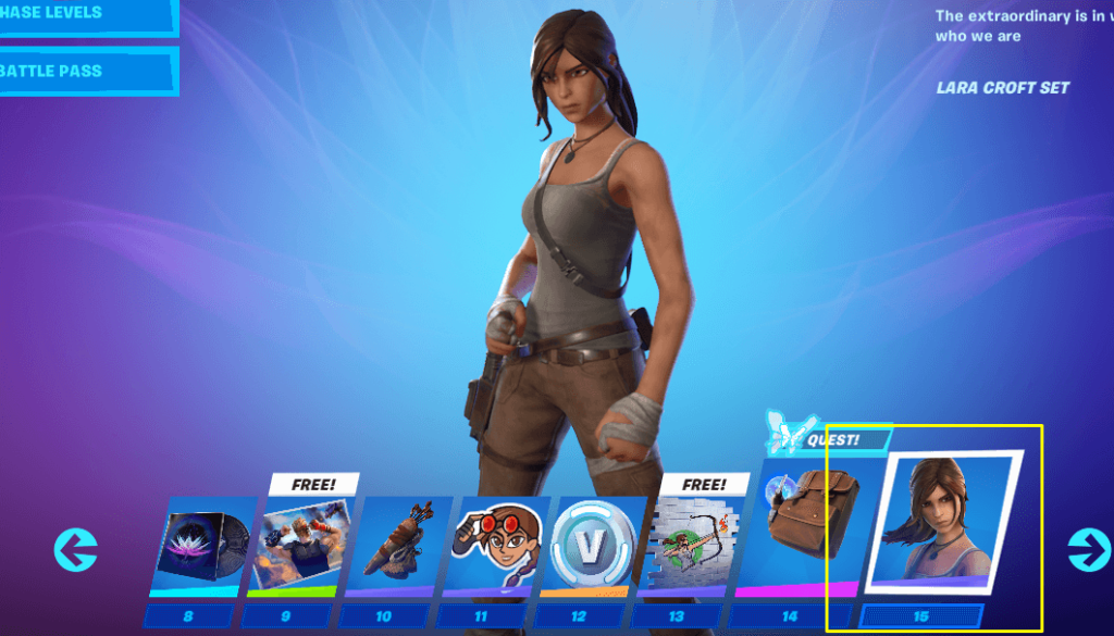 Fortnite Chapter Season Battle Pass Skins To Tier Lara Croft My Xxx