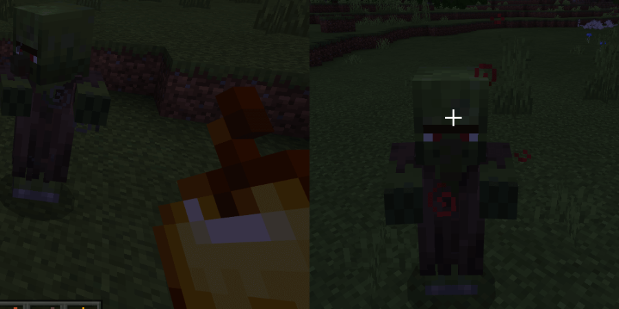 A Zombie Villager transforming.
