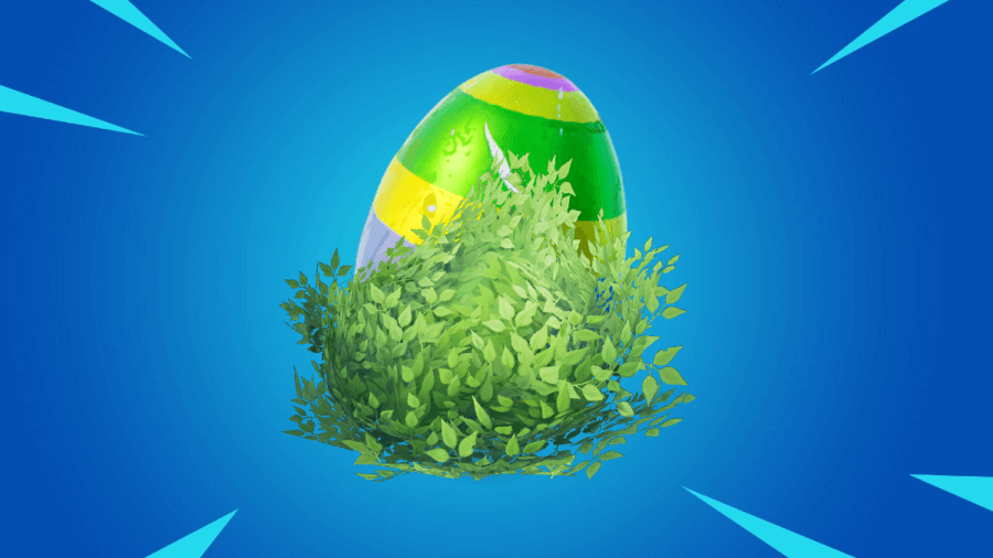 A Bouncy egg in a bush.