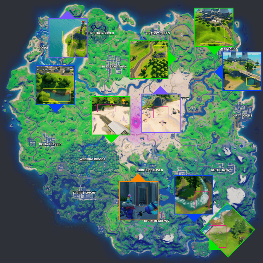 All Fortnite C2S5W15 Xp Coin Locations.