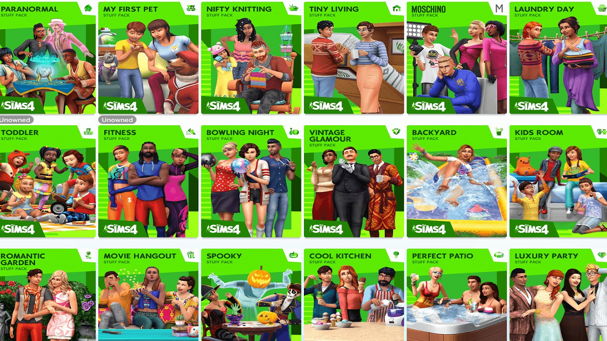 sims 4 packs and kits list