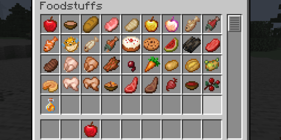 All food in Minecraft.