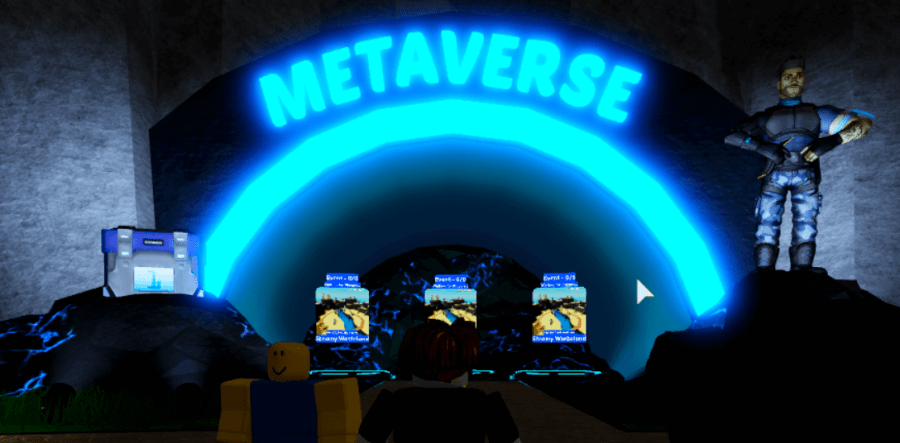 The Metaverse area in Cube Defense.