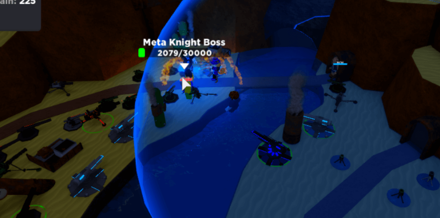 The metaverse boss in Cube Defense.