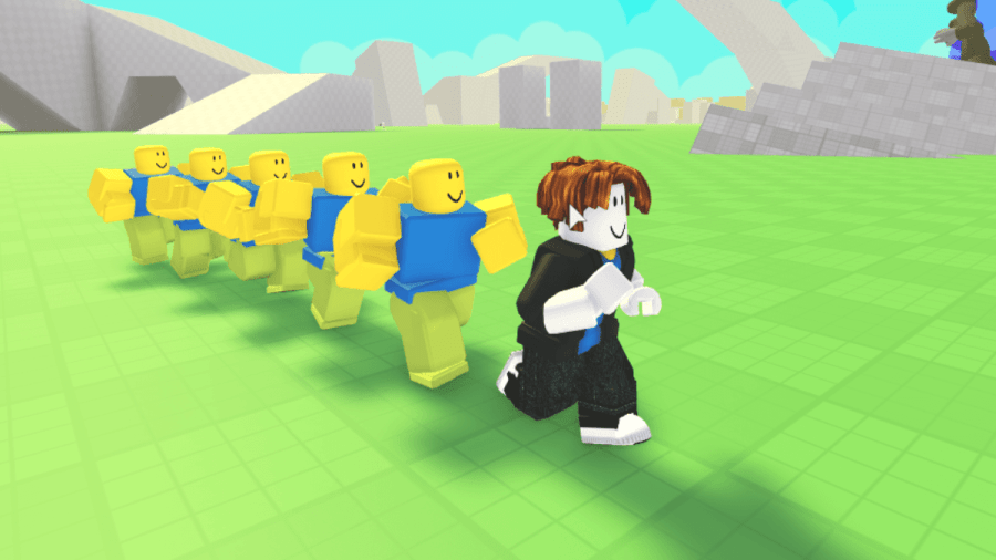Many noobs in Roblox.