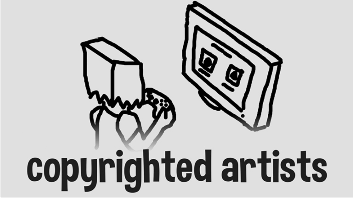 Copyrighted Artists game in Roblox.
