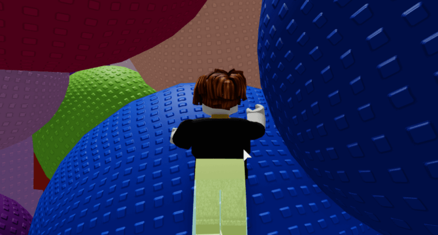 Jumping in the Roblox game Balls.