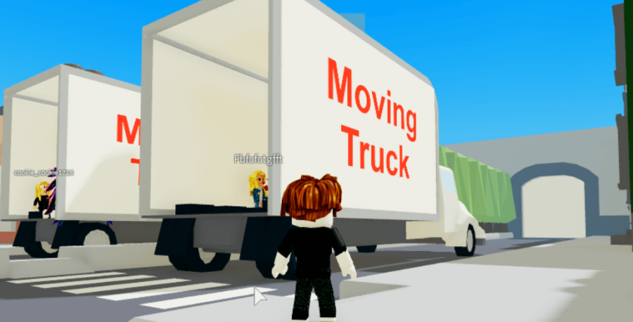 A moving truck in Break in story.