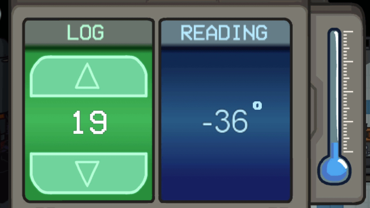 The Record Temperature task in Among Us.