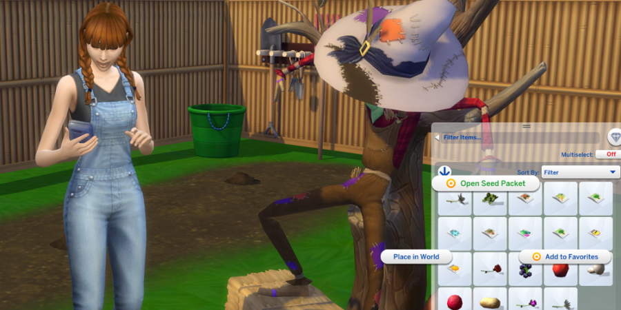 how do you plant seeds in sims 4