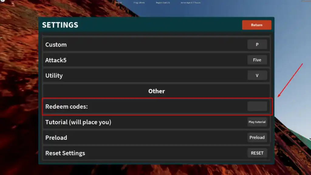 Roblox Kaiju Universe codes menu