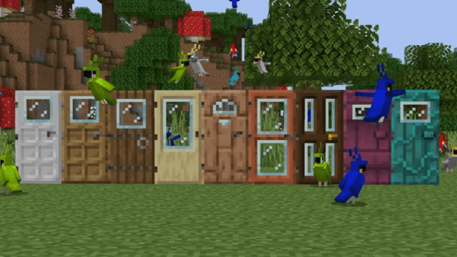 Пакет текстур Minecraft с оконными дверями
