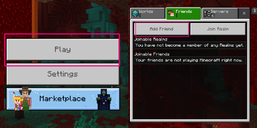 Как добавлять друзей в Minecraft.