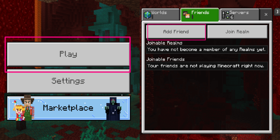 minecraft friends list