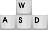 Icono WASD para el teclado.