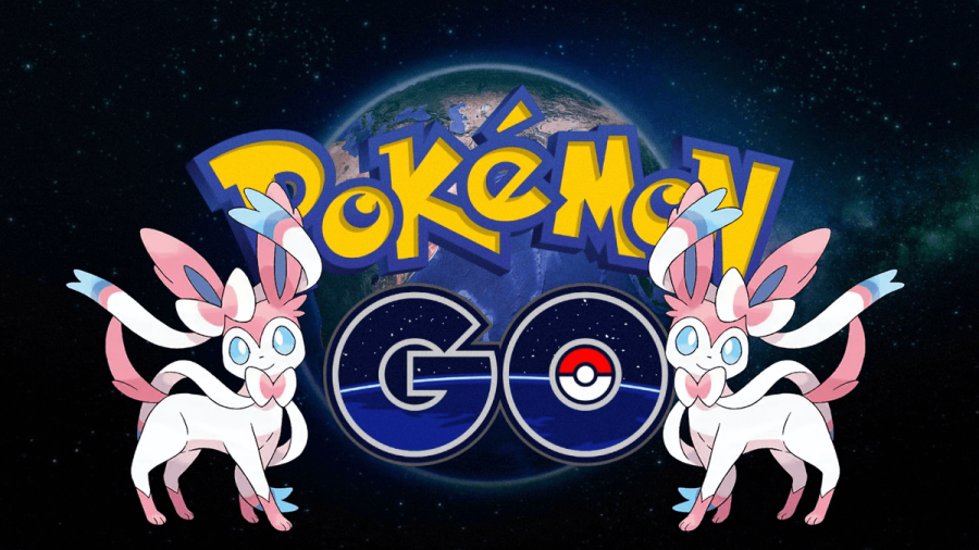 Sylveon next to the Pokemon Go title.