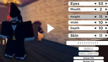 The Race Reroll menu in GPO