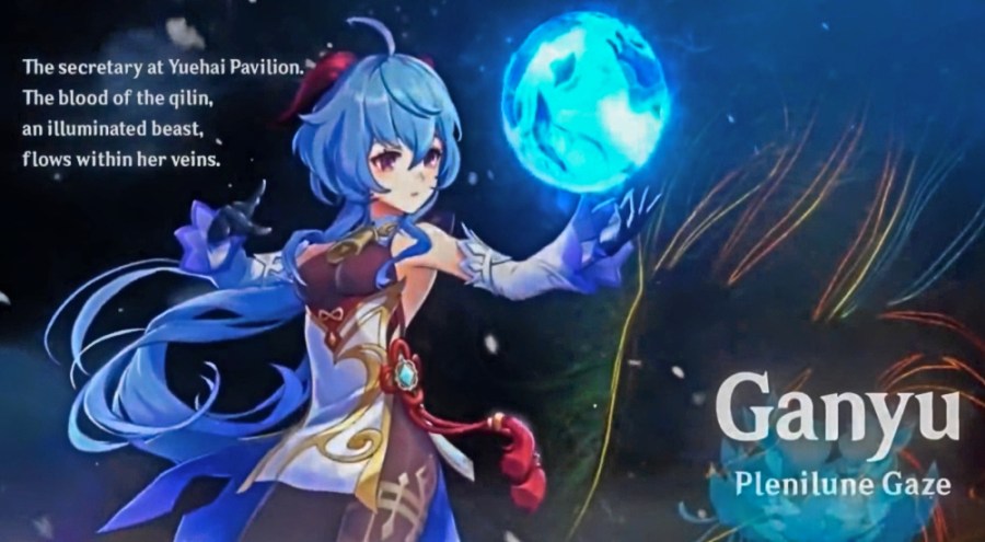 Screenshot of Genshin Impact gameplay trailer