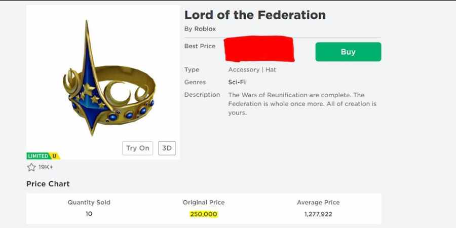 Is This The Most Expensive Item In Roblox?