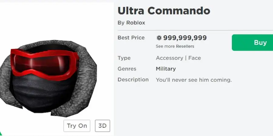 THE MOST EXPENSIVE ROBLOX ITEM.. 