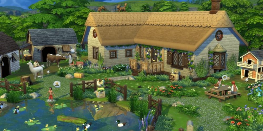 Sims 4 Cottage Living Pack Announced — Llamas Rabbits And Chickens