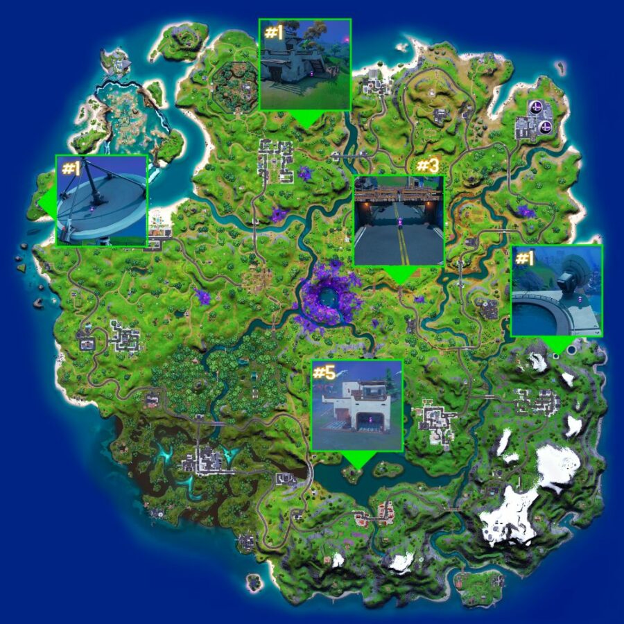 Fortnite Artifacts Map Season 7 Where To Find The Alien Artifacts In Fortnite Chapter 2 Season 7 Week 2 Pro Game Guides