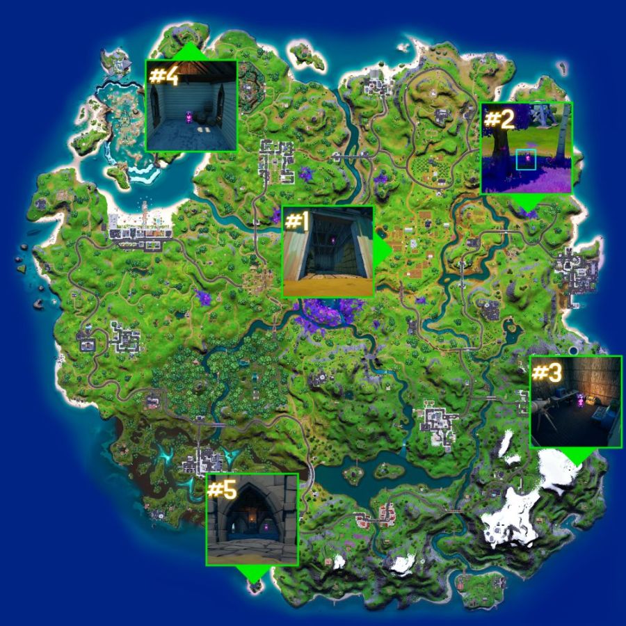 Alien Artifact Locations for Chapter 2 Season 7 Week 6.