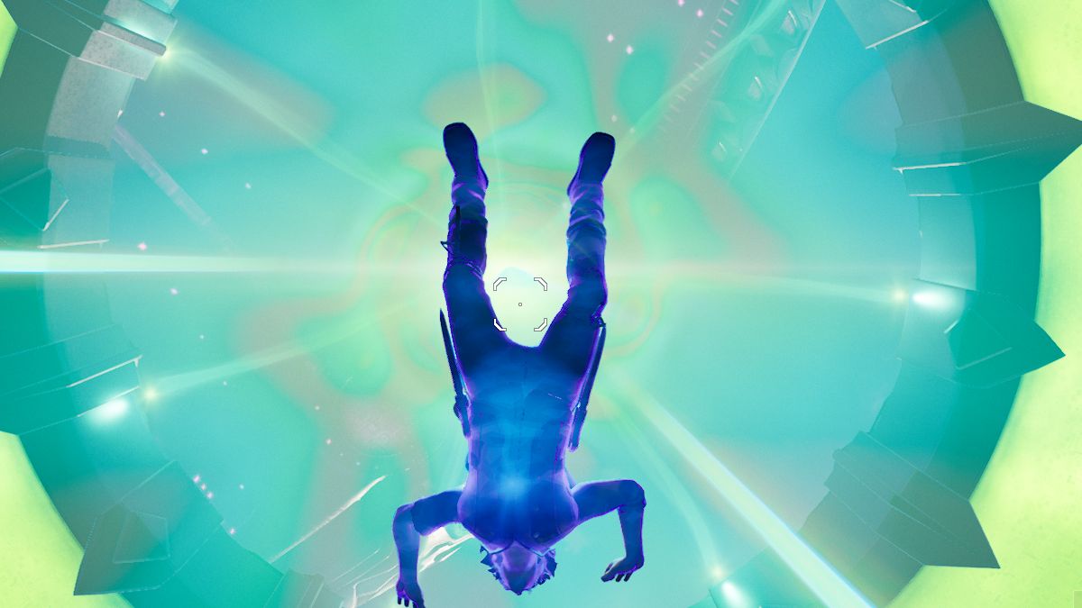 Getting abducted in Fortnite.