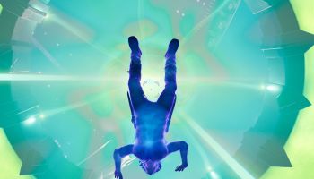 Getting abducted in Fortnite.