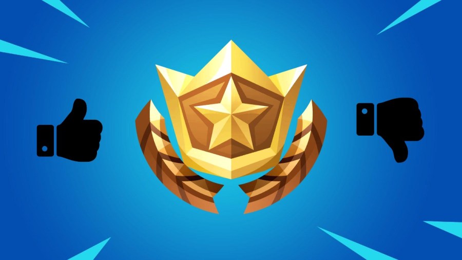Battle Pass Icon with Thumbs up and Down.