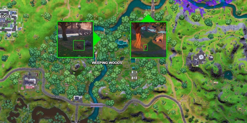 Where to Interact With a Dead Drop in Weeping Woods in Fortnite - Pro ...