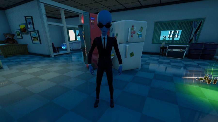Human Bill standing in Fortnite.