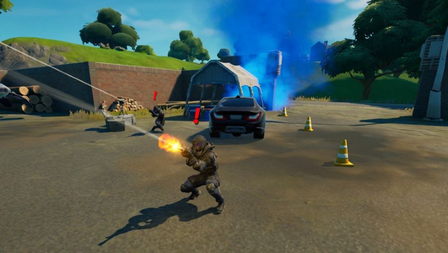 An IO Guard firing in Fortnite.