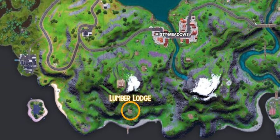 Lumber Lodge Location in Fortnite.