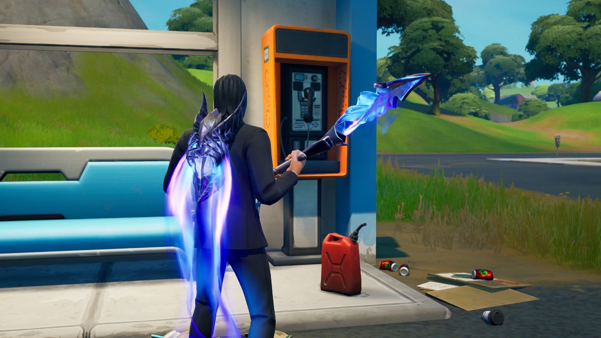 Staring at a Payphone in Fortnite.