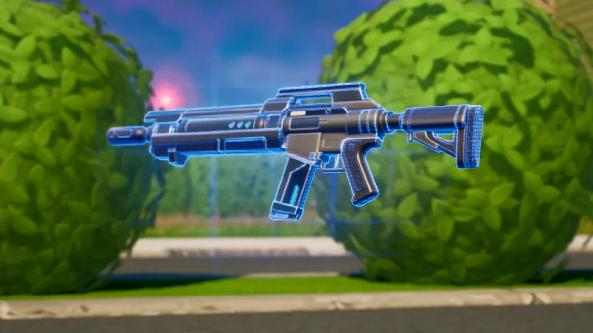 A dropped Pulse Rifle in Fortnite.