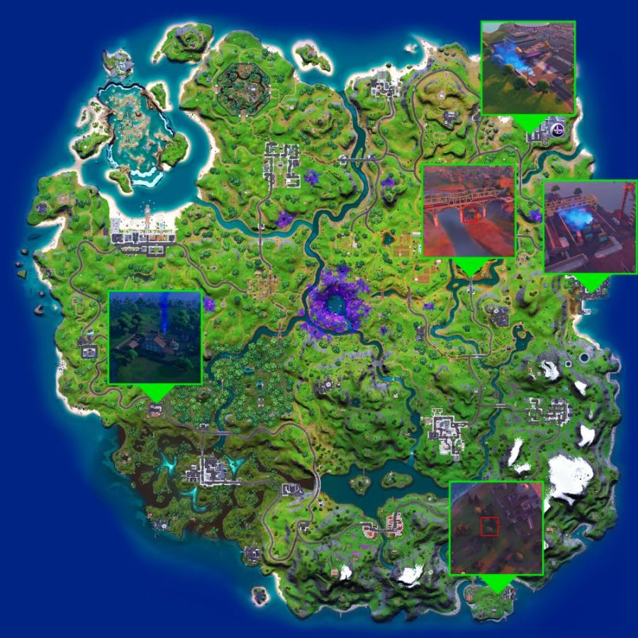 All UFO locations in Fortnite.