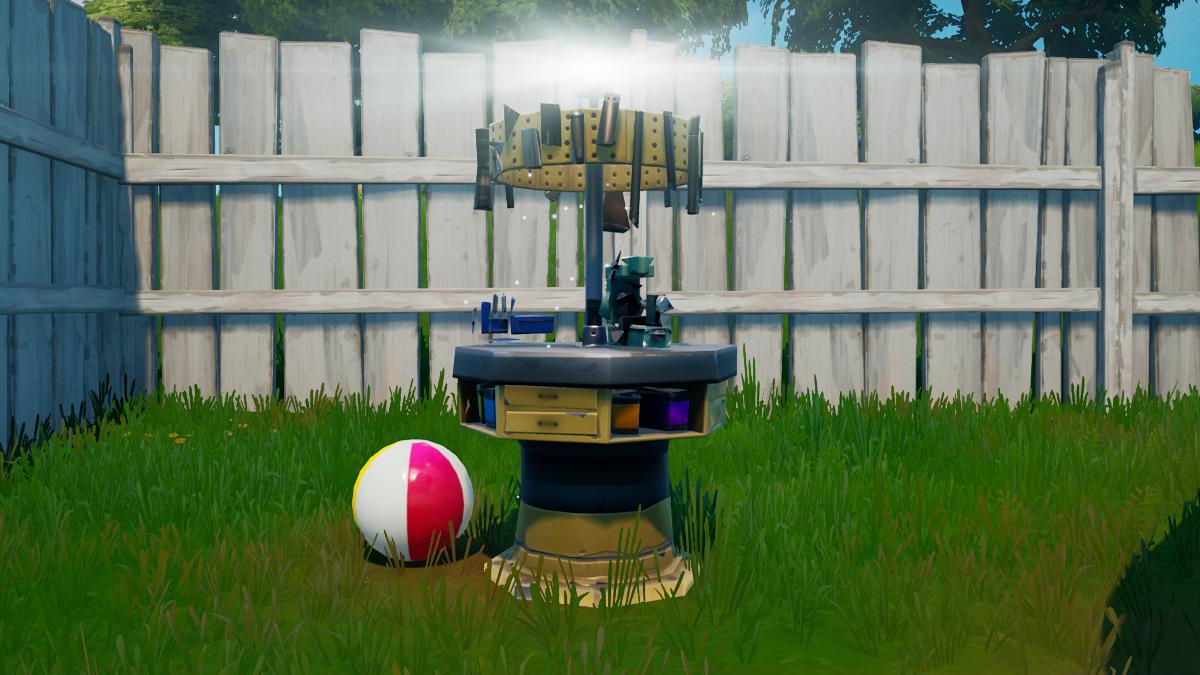 An upgrade bench in Fortnite Chapter 2 Season 7.