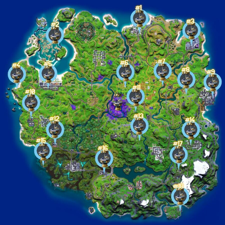 Fortnite Chapter 2 Season 7 Upgrade Benches Locations All Upgrade Bench Locations In Fortnite Chapter 2 Season 7 Pro Game Guides