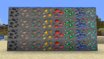 All Overworld ORes in Minecraft.