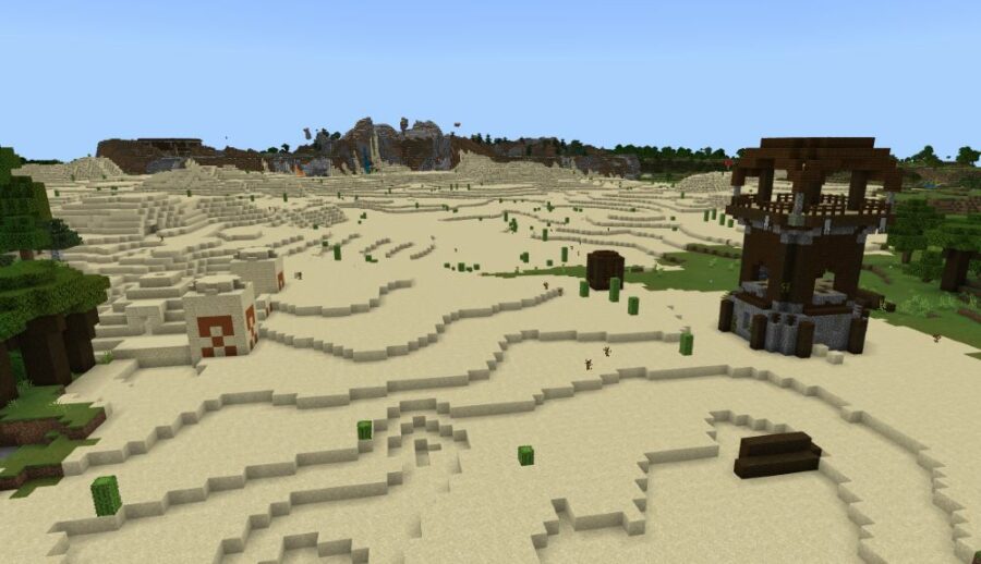 Аванпост грабителей у Храма в пустыне в Minecraft