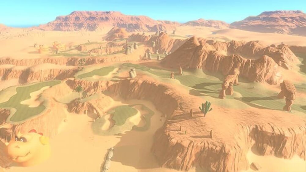 Поле для игры в Благоухающие дюны в Mario Golf Super Rush